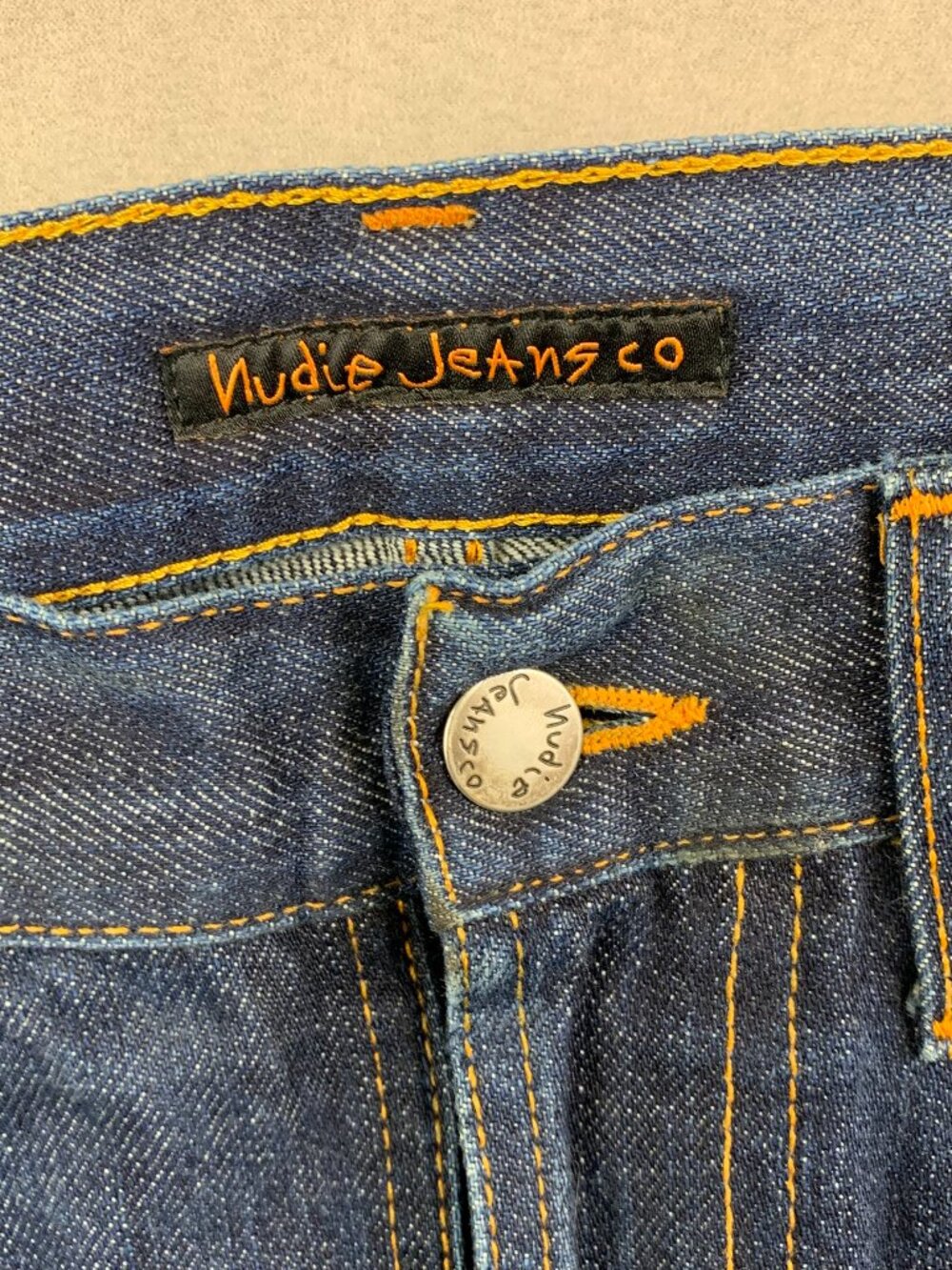Nudie Jeans Men Pants 28 Dark Blue Selvedge Denim Thin Finn Organic Cotton 28x32 - Picture 6 of 14